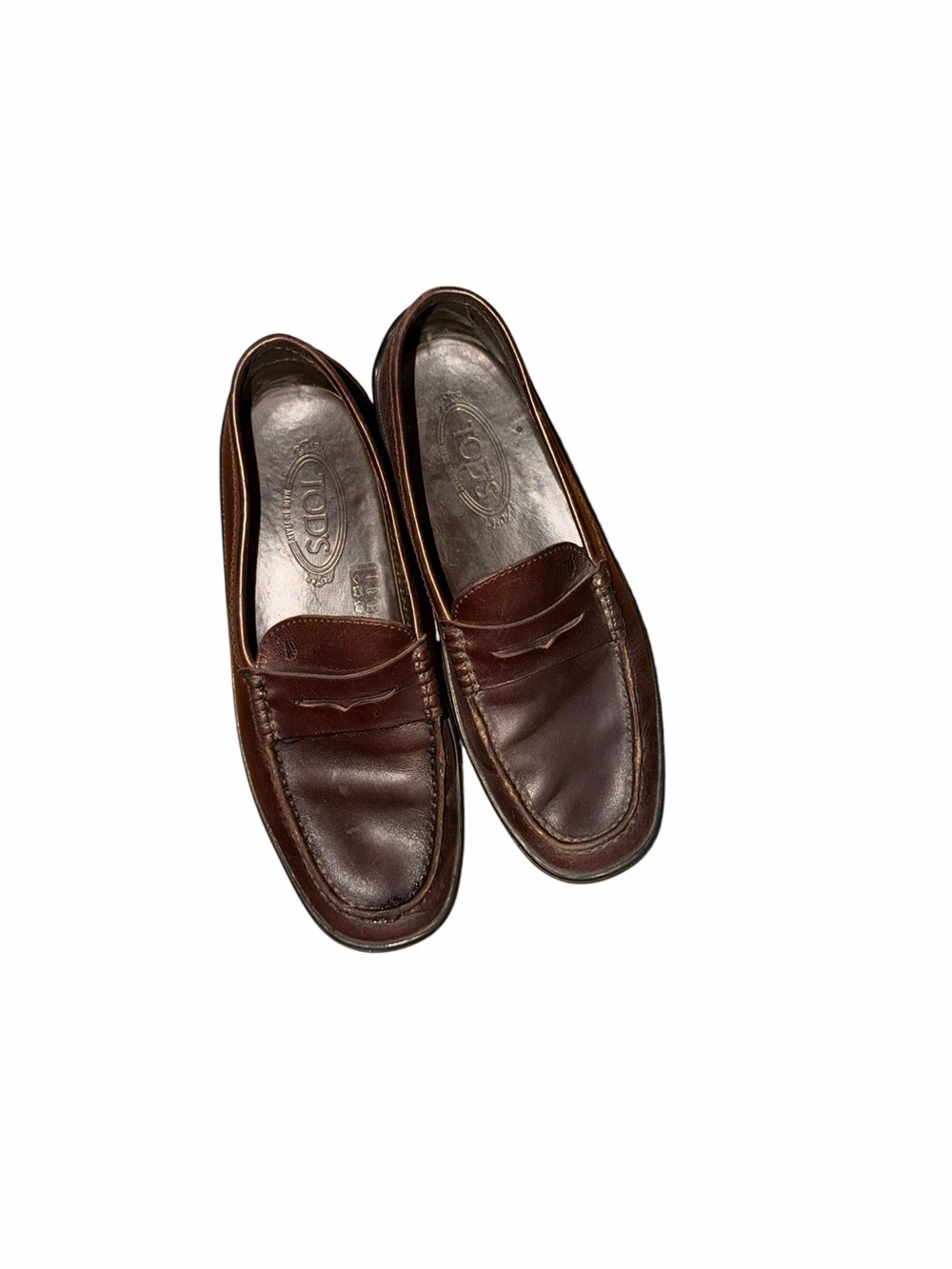 Tod's Men's Brown Leather Penny Loafers Size 8
